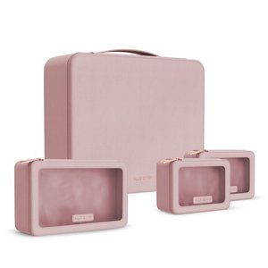 Allie Glines Large Makeup Bag Set in Pink